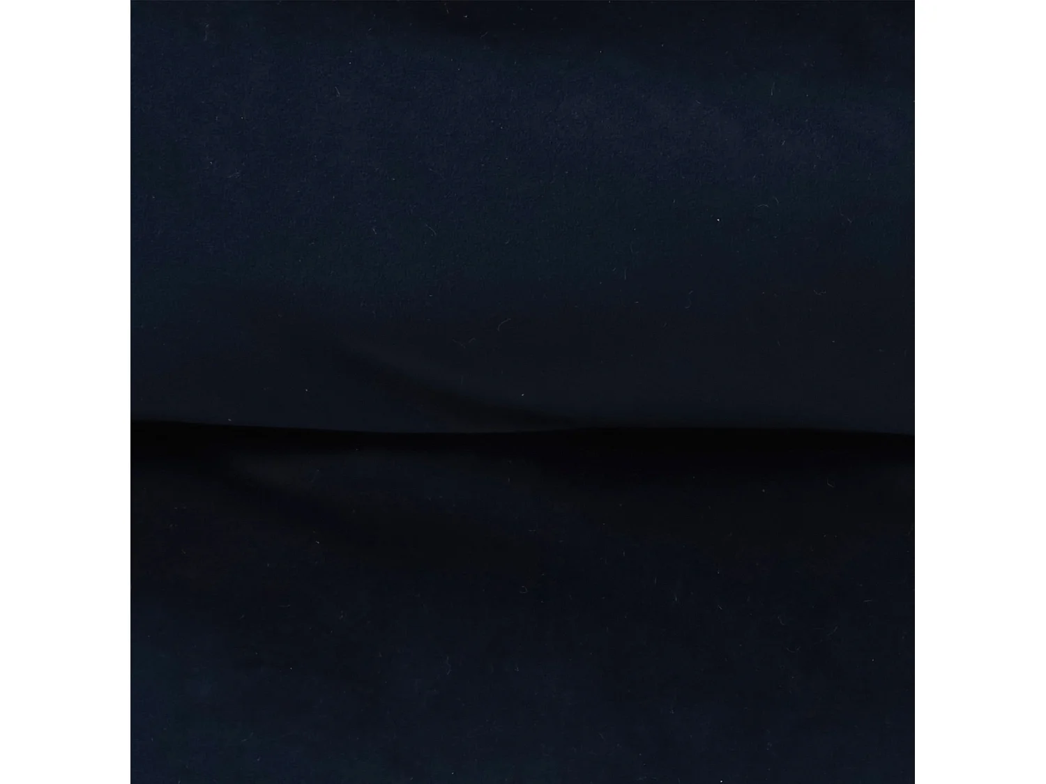 Pouf fauteuil avec repose-pied carré velours bleu minuit - NATALIA