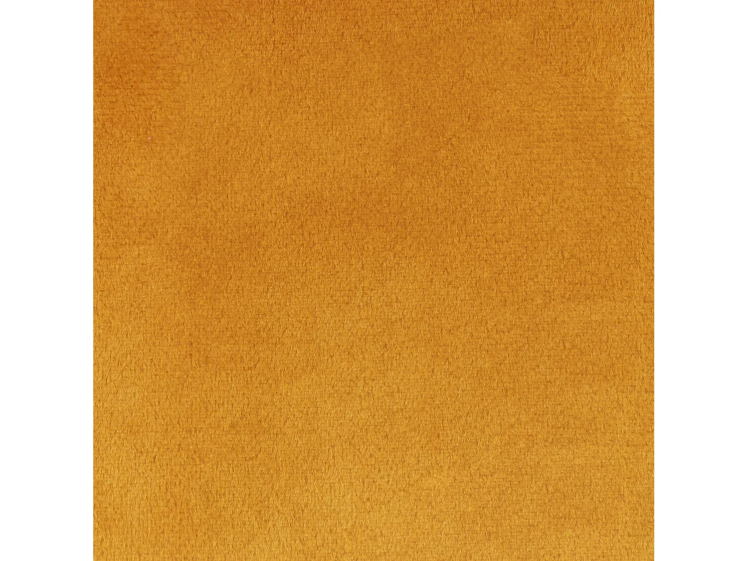 Pouf fauteuil avec repose-pied rond velours jaune ocre - NATALIA