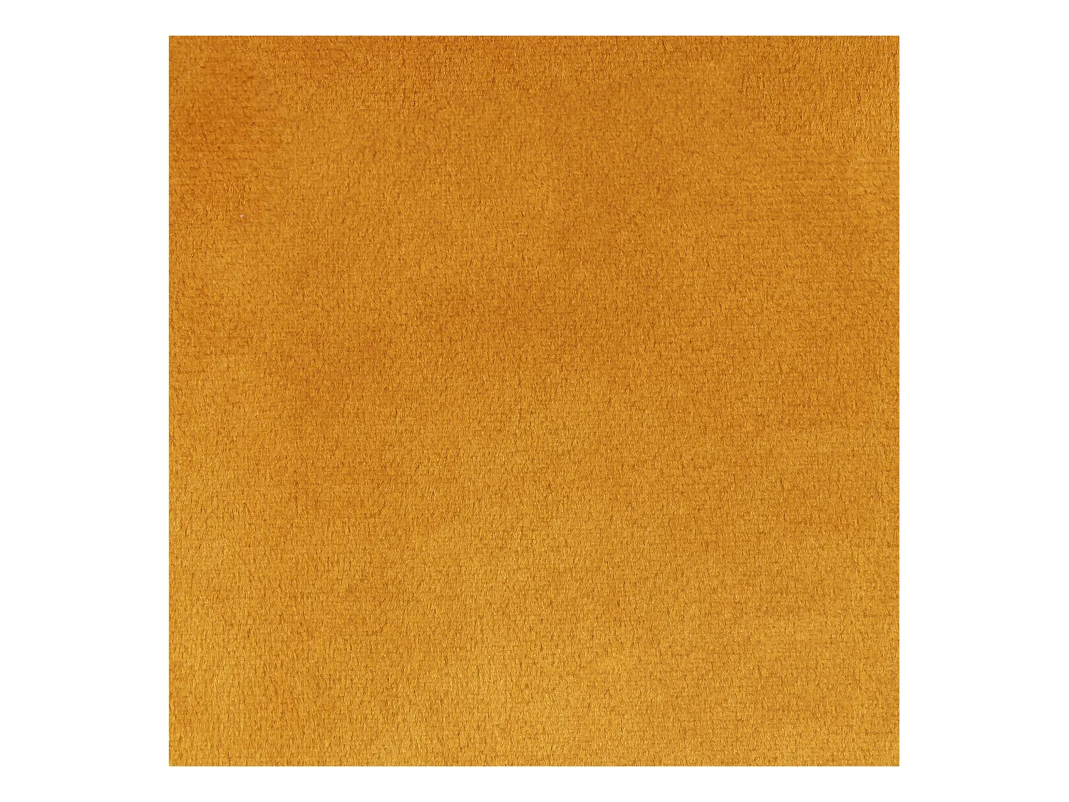 Pouf fauteuil avec repose-pied rond velours jaune ocre - NATALIA