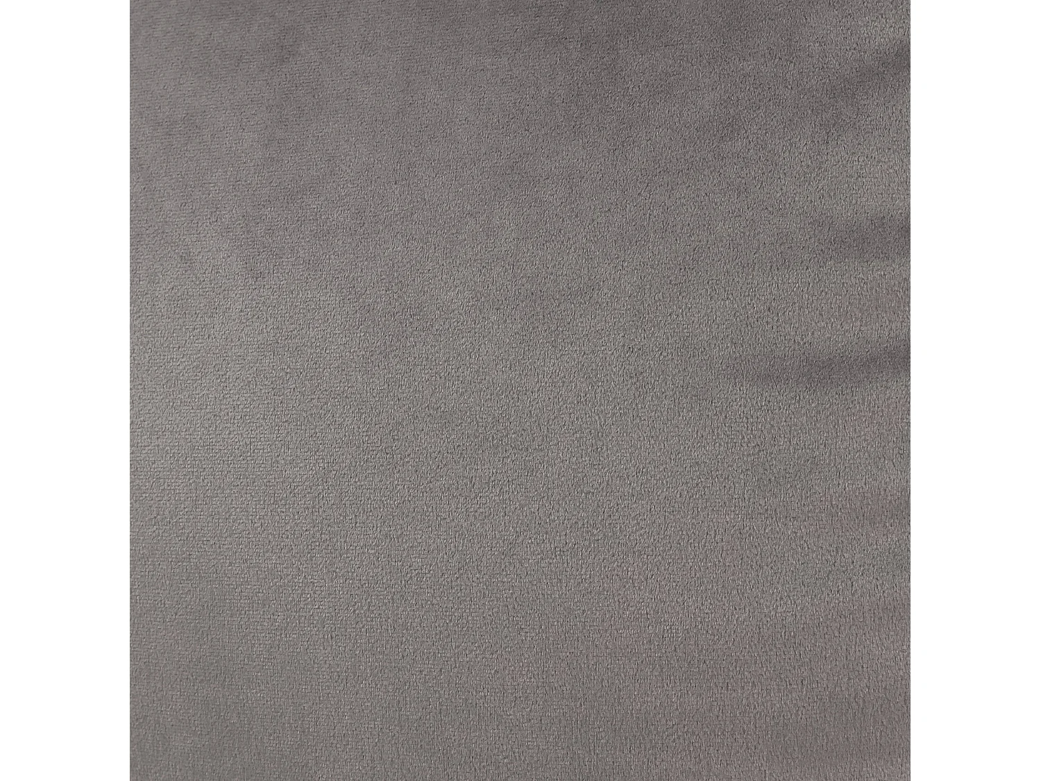 Pouf fauteuil avec repose-pied rond velours gris anthracite - NATALIA