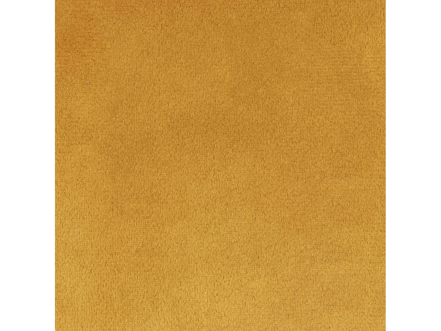 Pouf fauteuil avec repose-pied carré velours jaune ocre - NATALIA