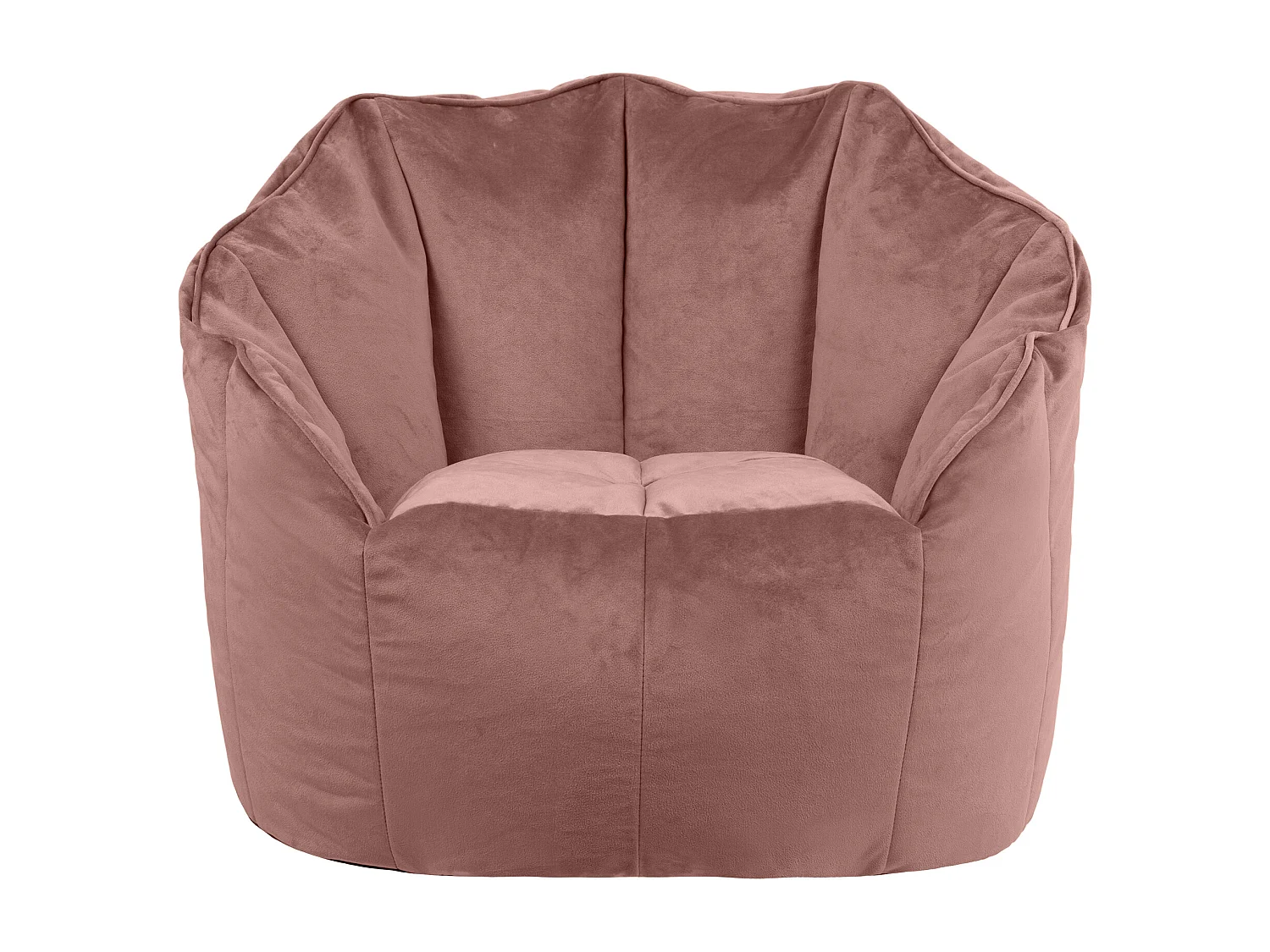 Pouf fauteuil velours rose - SIRENA