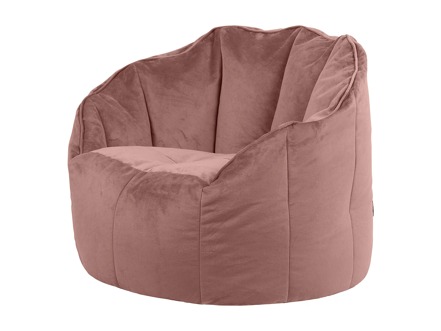 Pouf fauteuil velours rose - SIRENA