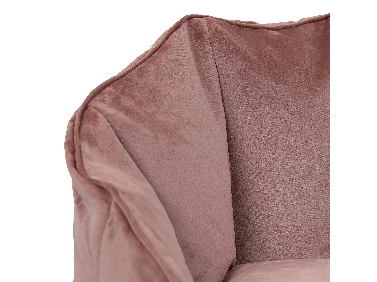 Pouf fauteuil velours rose - SIRENA
