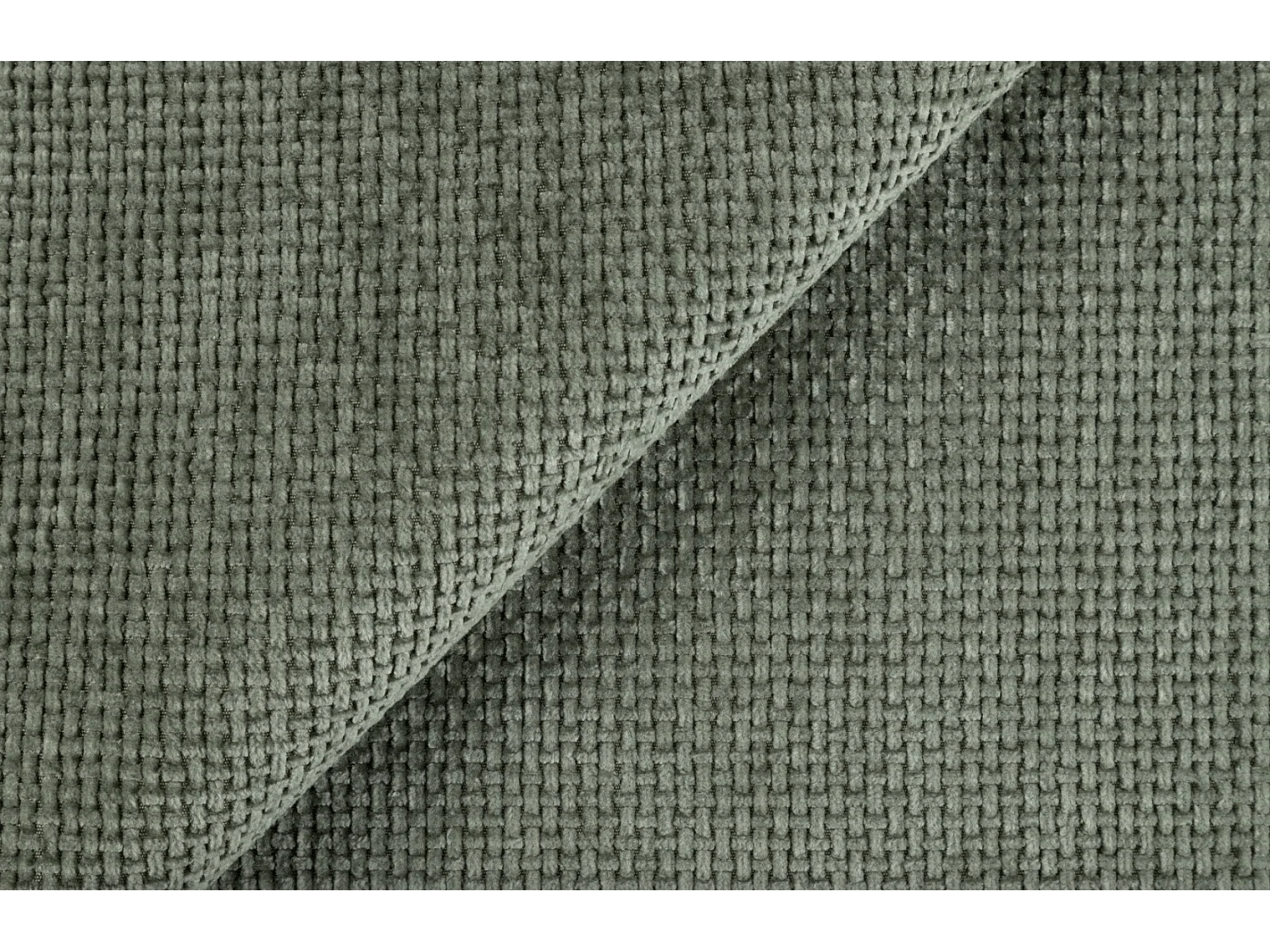 Canapé convertible trois places - tissu chenille vert - DANDELINO