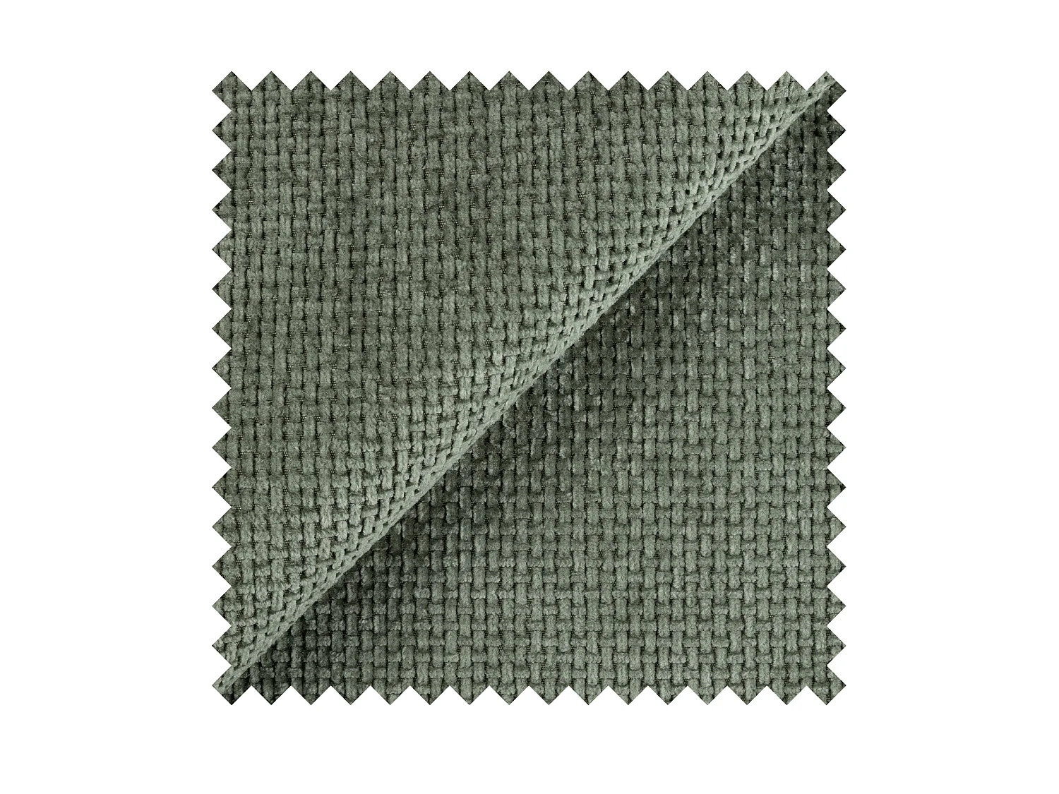 Canapé convertible trois places - tissu chenille vert - DANDELINO