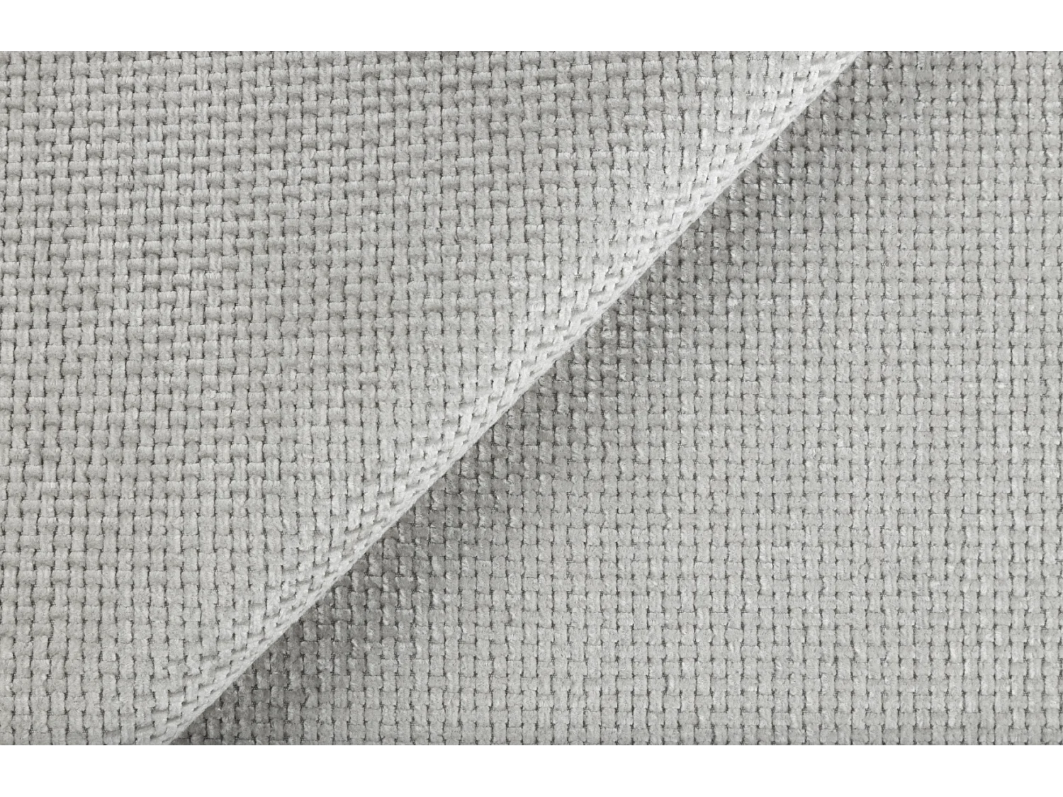 Canapé convertible trois places - tissu chenille gris - DANDELINO