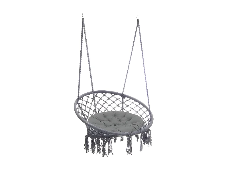 MilaniHome.it - Poltrona sedia sospesa in tessuto per esterno giardinodi coloreGrigio scuro