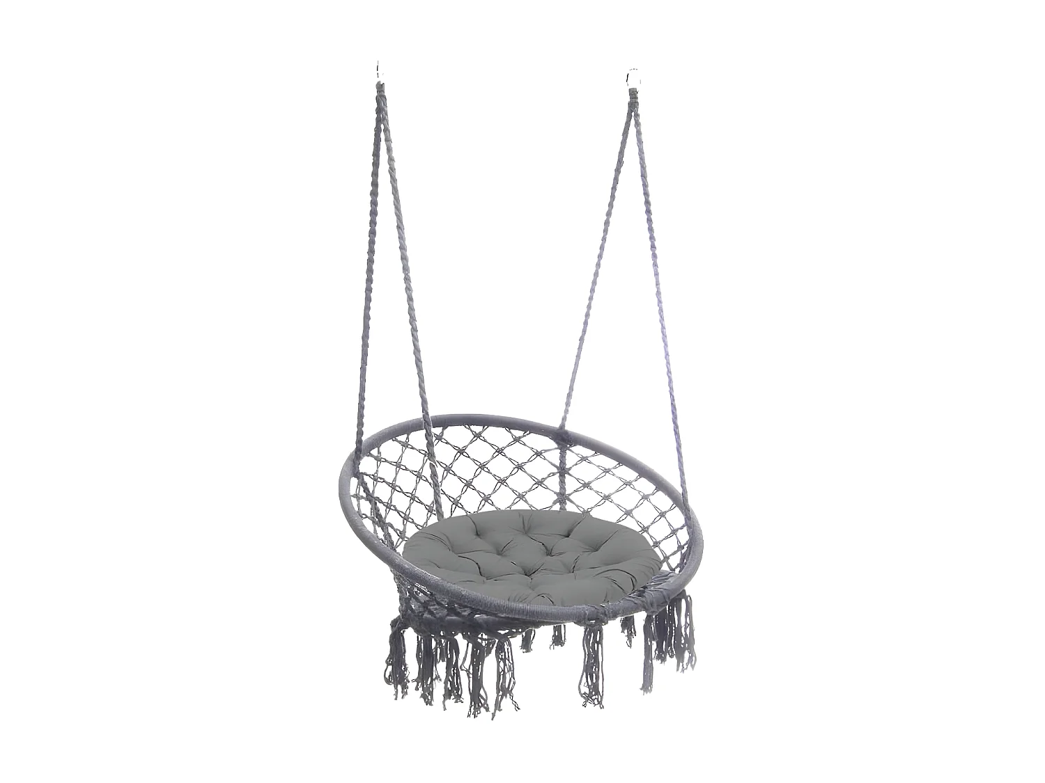 MilaniHome.it - Poltrona sedia sospesa in tessuto per esterno giardinodi coloreGrigio scuro