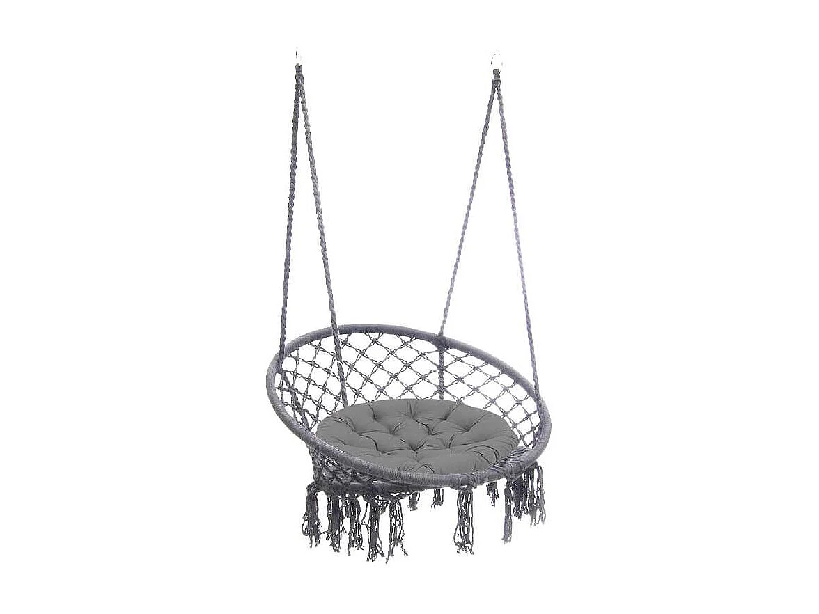 MilaniHome.it - Poltrona sedia sospesa in tessuto per esterno giardinodi coloreGrigio scuro