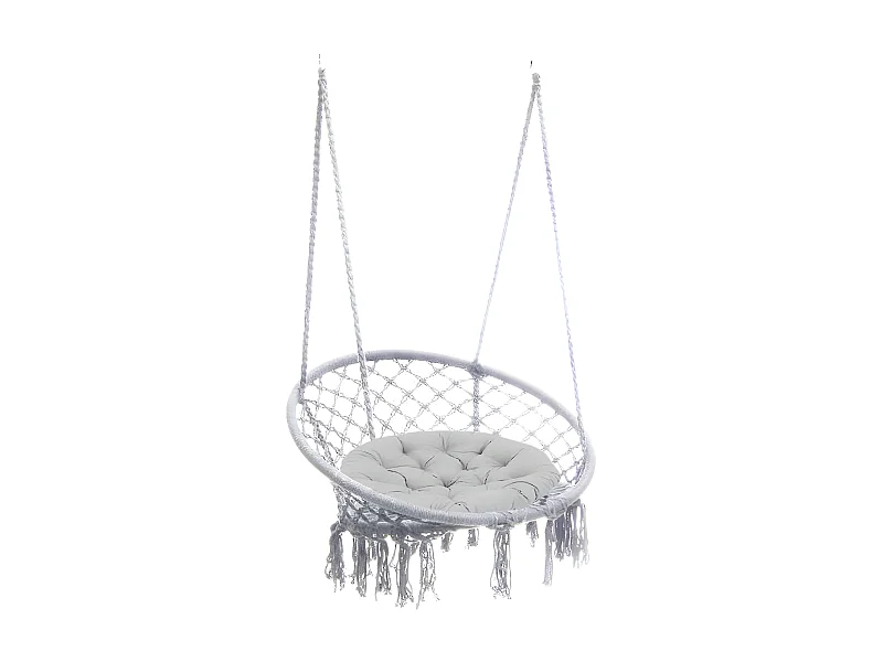 MilaniHome.it - Poltrona sedia sospesa in tessuto per esterno giardinodi coloreGrigio chiaro
