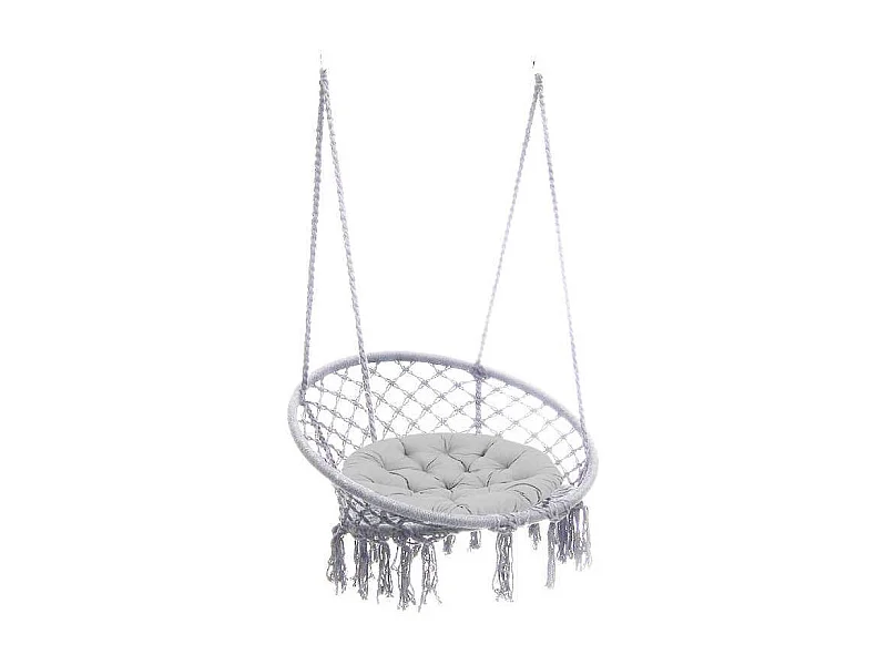 MilaniHome.it - Poltrona sedia sospesa in tessuto per esterno giardinodi coloreGrigio chiaro