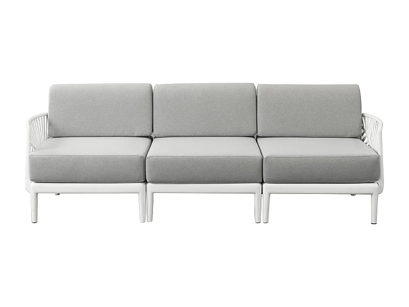 MilaniHome.it - Divano 3 posti da giardino in polipropilenedi coloreBianco