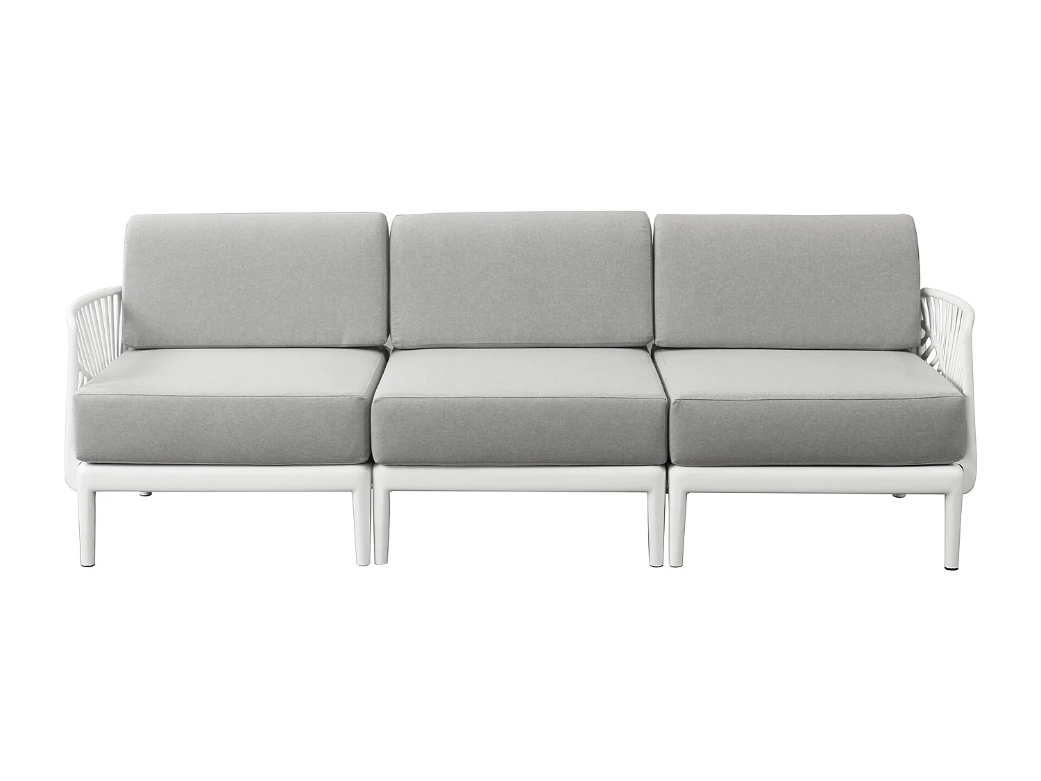 MilaniHome.it - Divano 3 posti da giardino in polipropilenedi coloreBianco