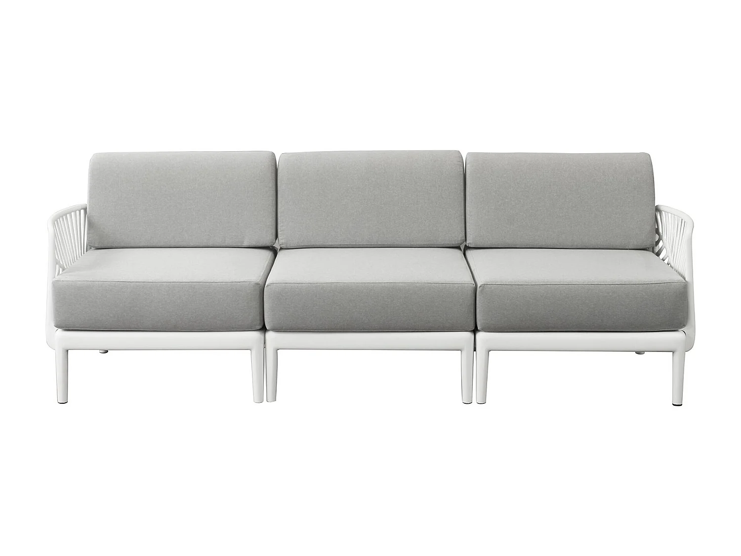 MilaniHome.it - Divano 3 posti da giardino in polipropilenedi coloreBianco