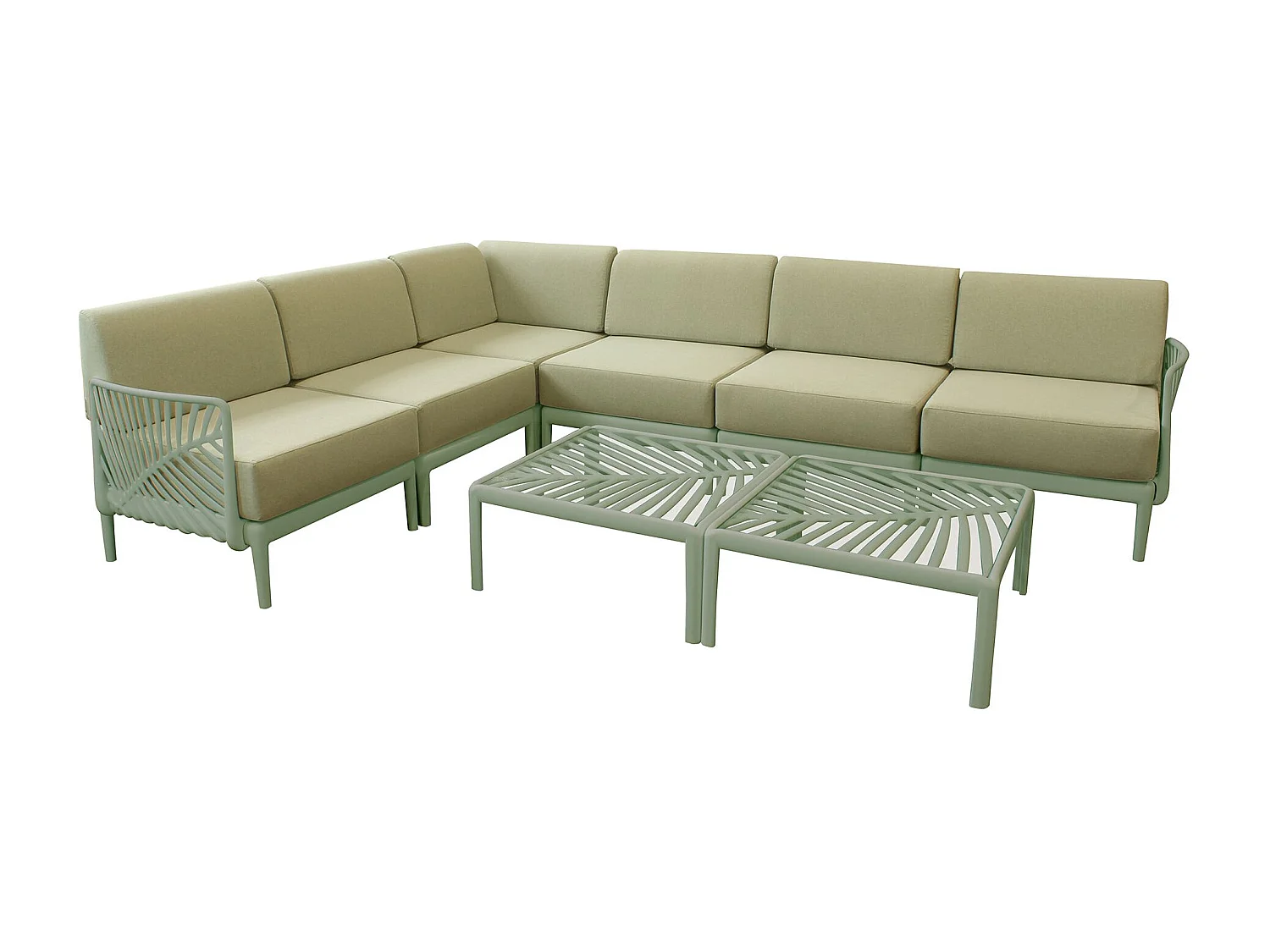 MilaniHome.it - Salotto angolare da giardino large in polipropilenedi coloreVerde Oliva