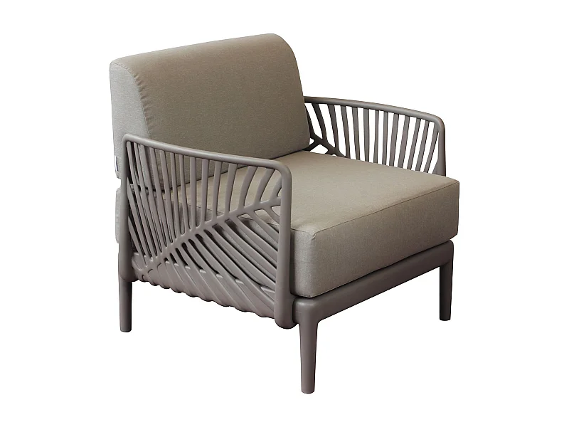 MilaniHome.it - Poltrona da giardino in polipropilenedi coloreTaupe