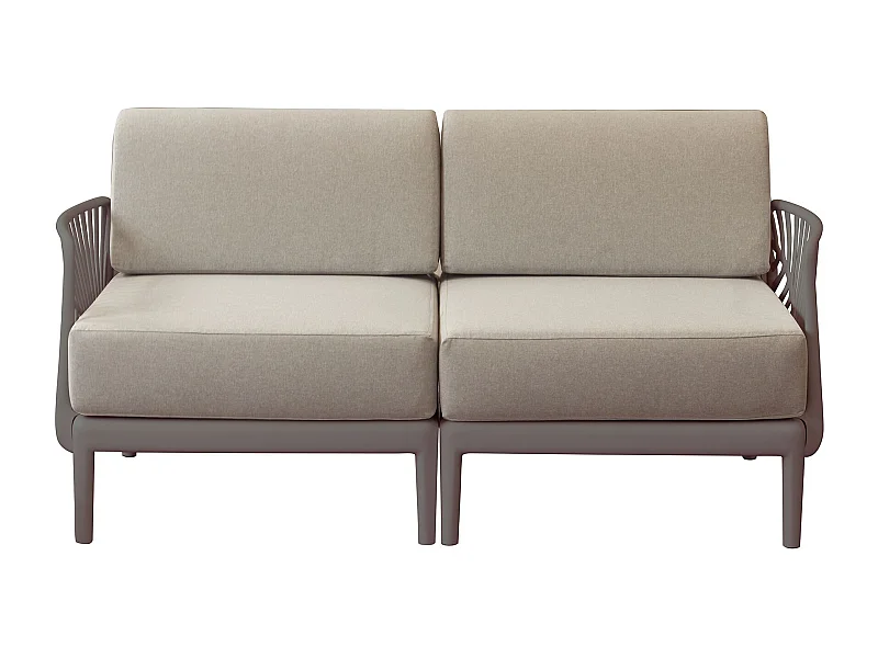 MilaniHome.it - Divano 2 posti da giardino in polipropilenedi coloreTaupe