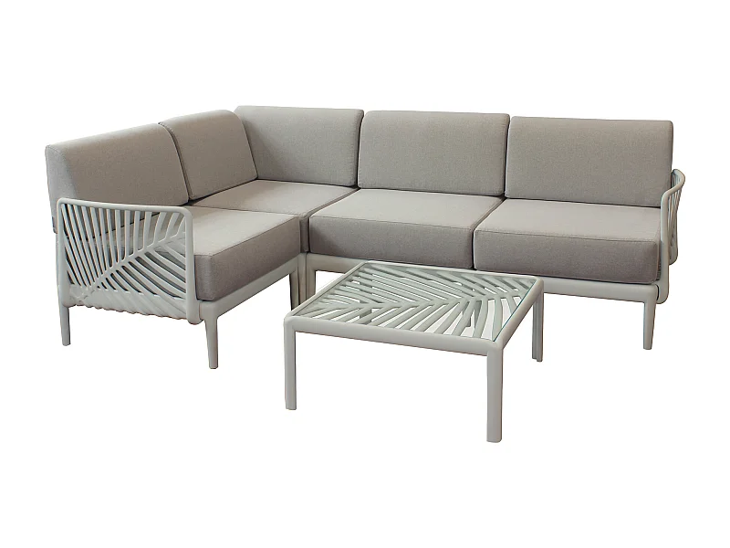 MilaniHome.it - Salotto angolare da giardino in polipropilenedi coloreTortora