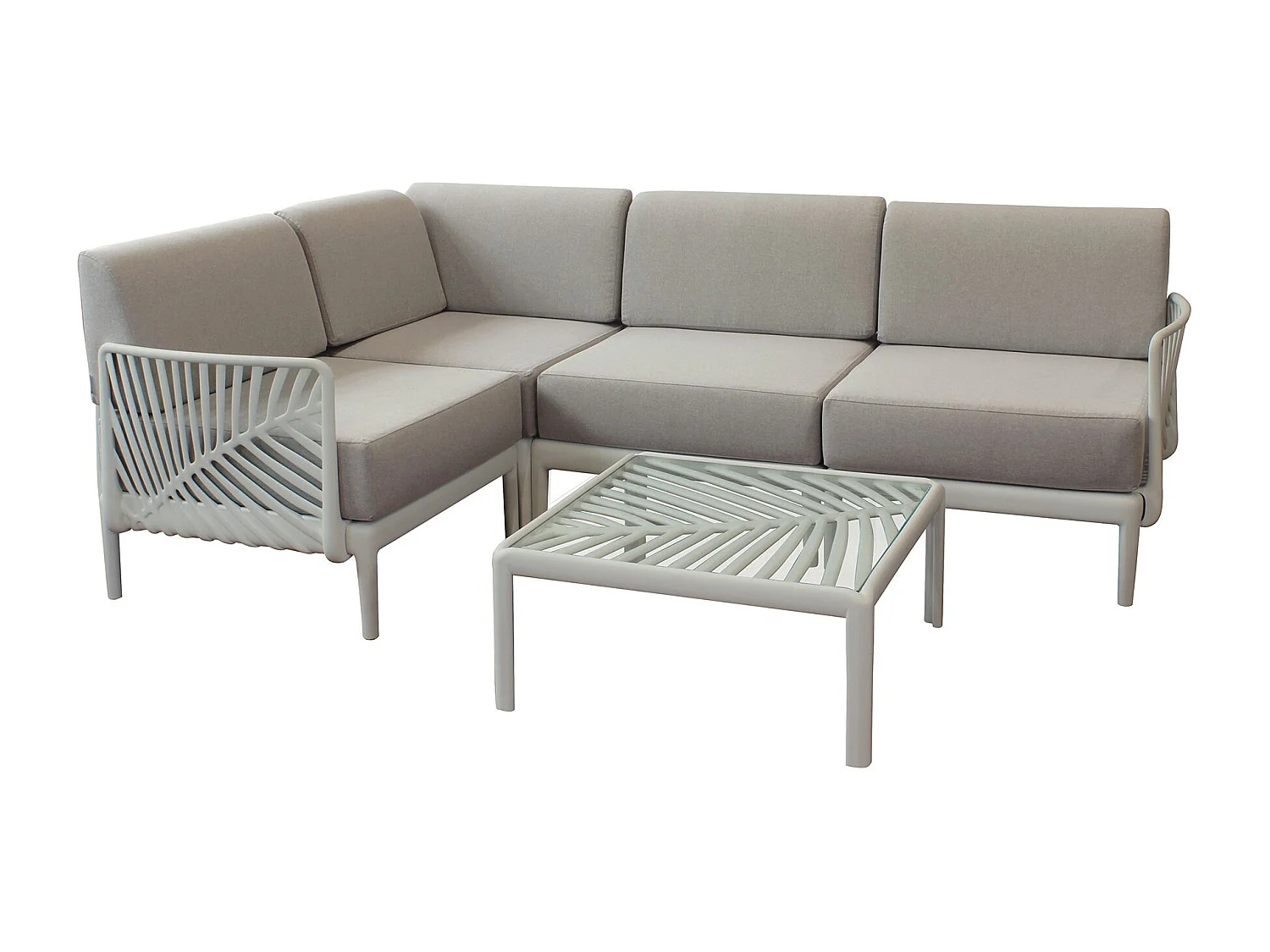 MilaniHome.it - Salotto angolare da giardino in polipropilenedi coloreTortora