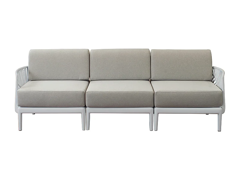 MilaniHome.it - Divano 3 posti da giardino in polipropilenedi coloreTortora