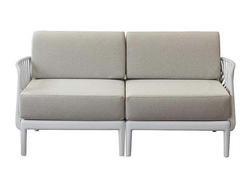 MilaniHome.it - Divano 2 posti da giardino in polipropilenedi coloreTortora