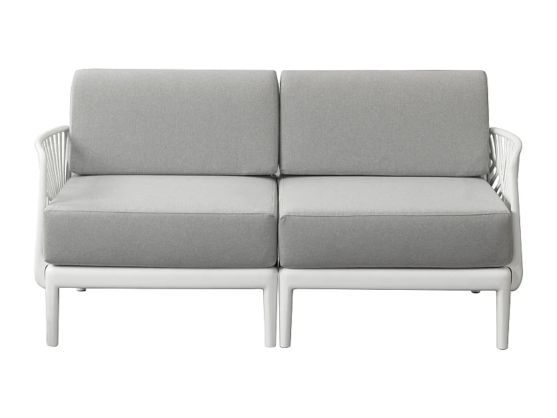 MilaniHome.it - Divano 2 posti da giardino in polipropilenedi coloreBianco