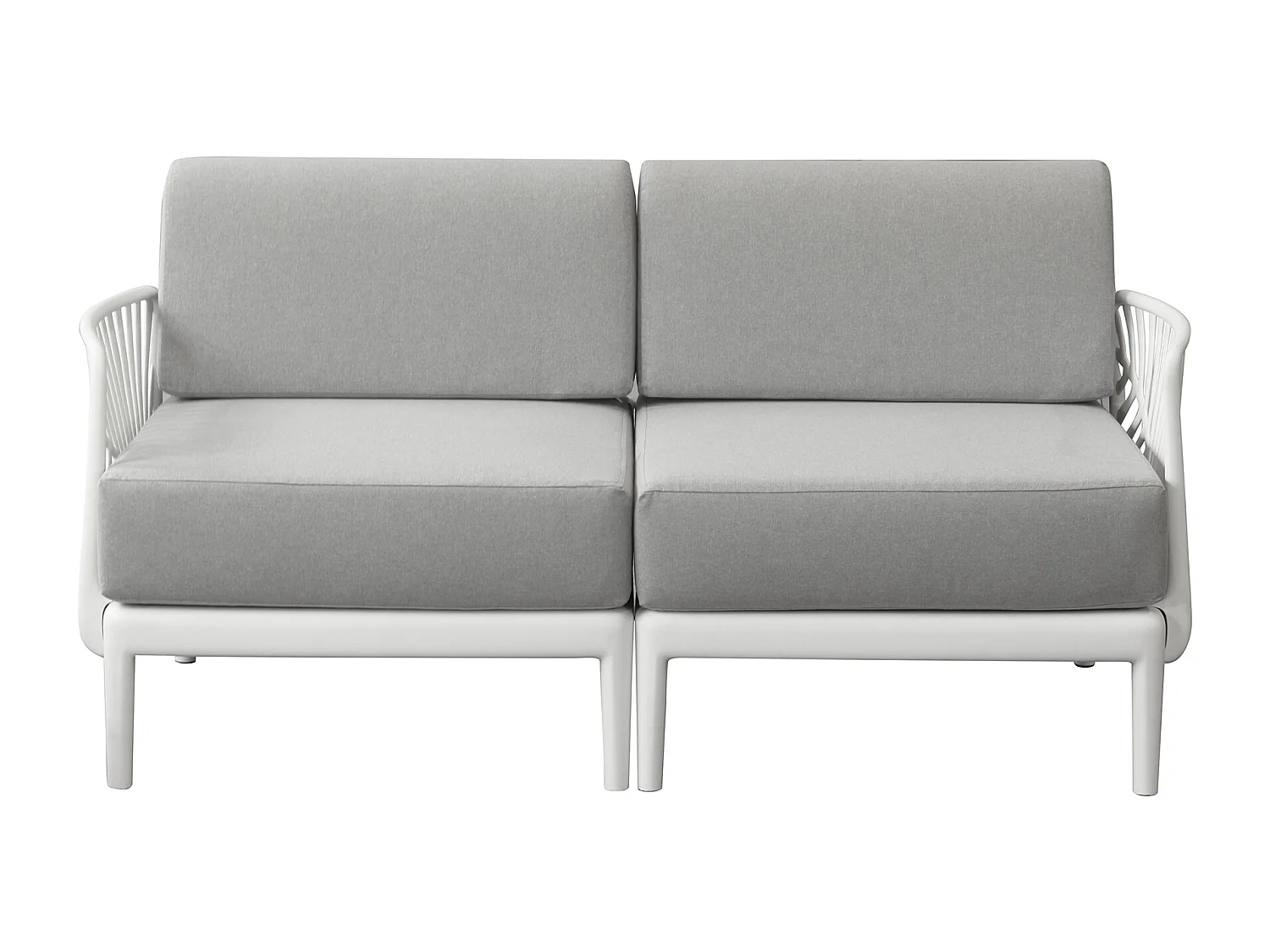 MilaniHome.it - Divano 2 posti da giardino in polipropilenedi coloreBianco