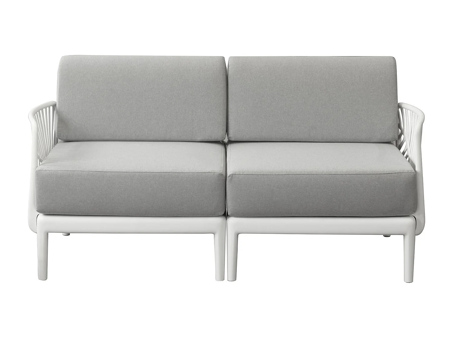 MilaniHome.it - Divano 2 posti da giardino in polipropilenedi coloreBianco