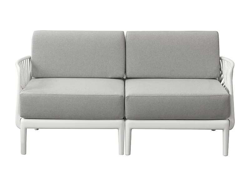 MilaniHome.it - Divano 2 posti da giardino in polipropilenedi coloreBianco