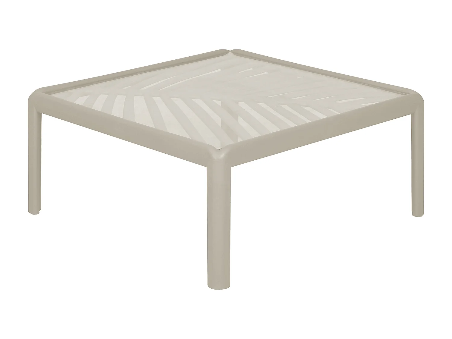 MilaniHome.it - tavolino per salotto modulare di design per esterno giardino cm 70 l x 70 p x 32 hdi coloreTortora