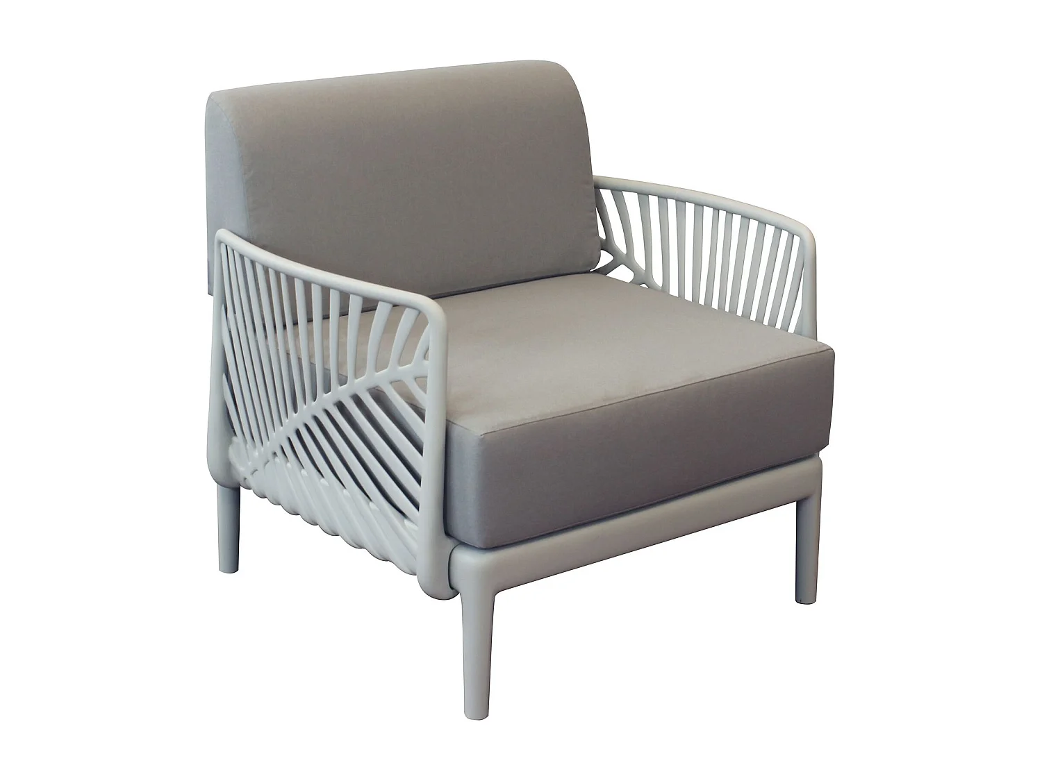 MilaniHome.it - Poltrona da giardino in polipropilenedi coloreTortora