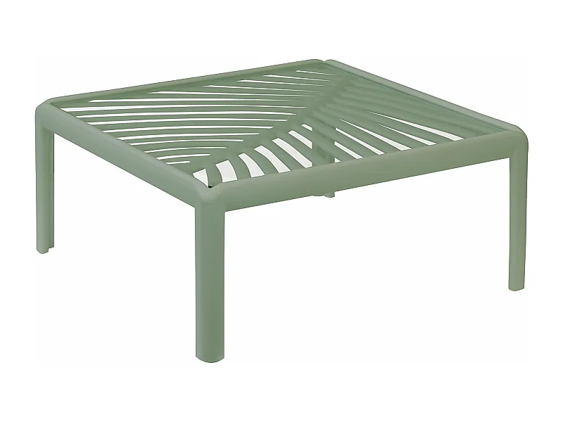 MilaniHome.it - tavolino per salotto modulare di design per esterno giardino cm 70 l x 70 p x 32 hdi coloreVerde Oliva