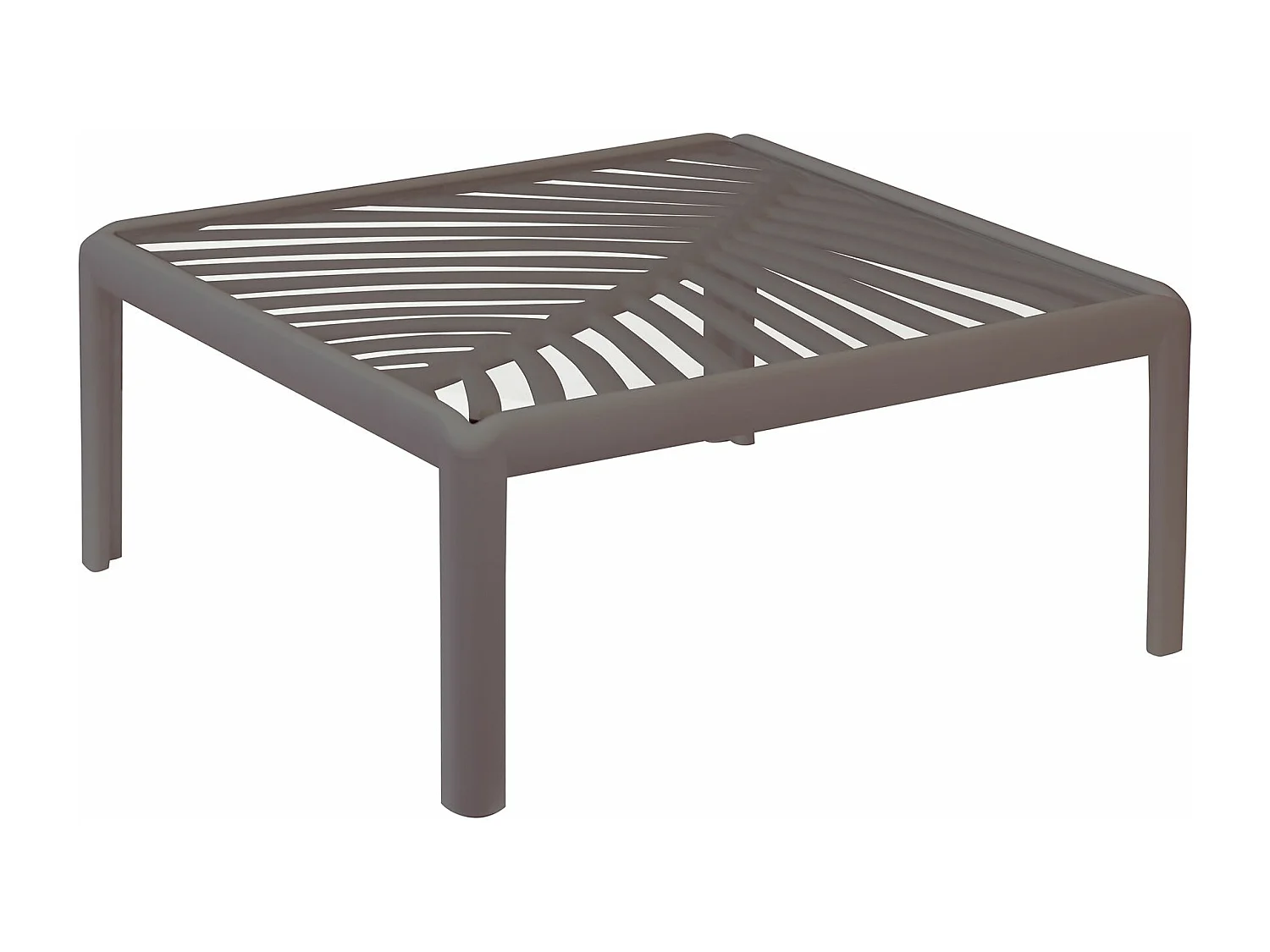 MilaniHome.it - tavolino per salotto modulare di design per esterno giardino cm 70 l x 70 p x 32 hdi coloreTaupe