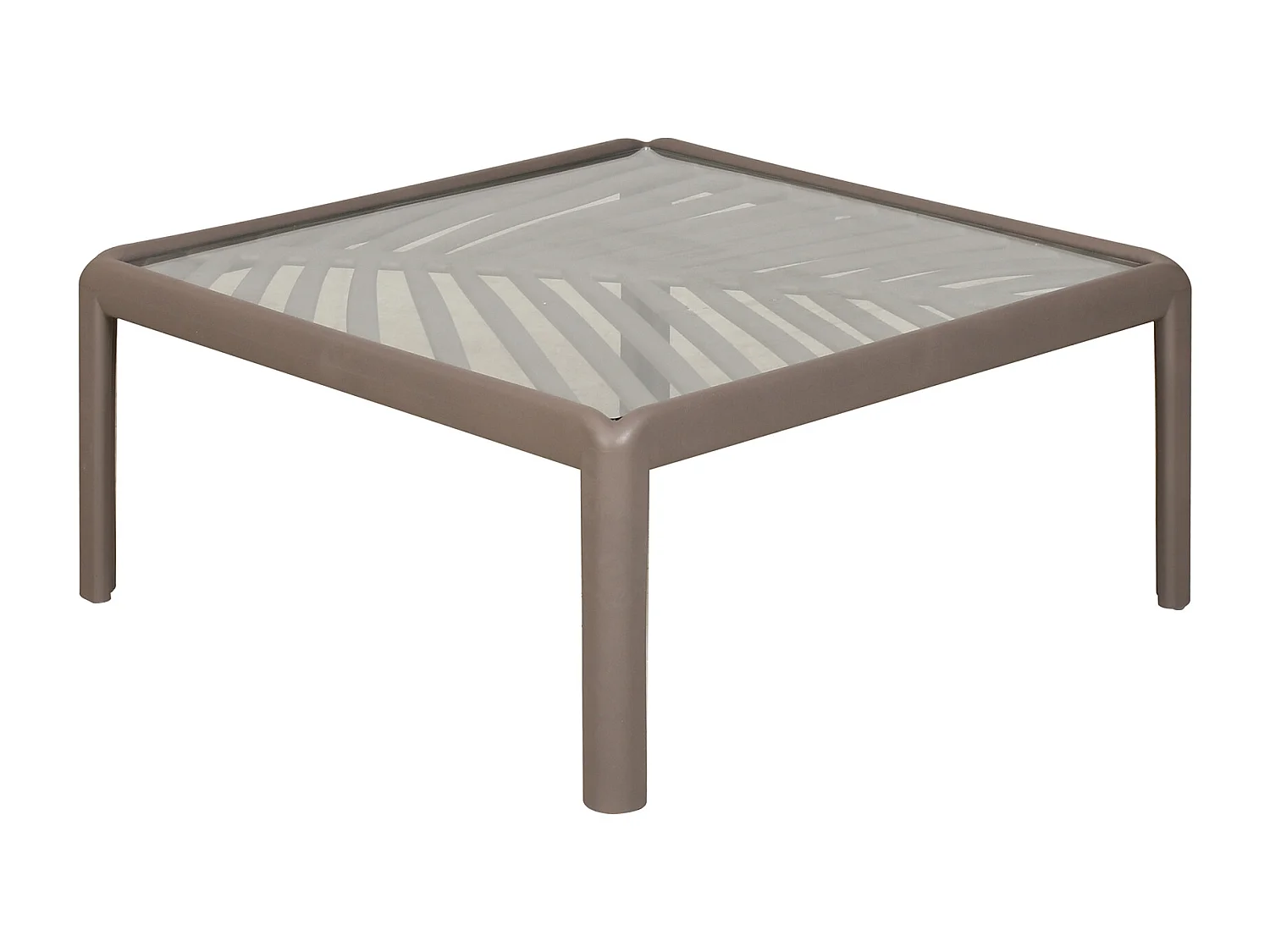 MilaniHome.it - tavolino per salotto modulare di design per esterno giardino cm 70 l x 70 p x 32 hdi coloreTaupe