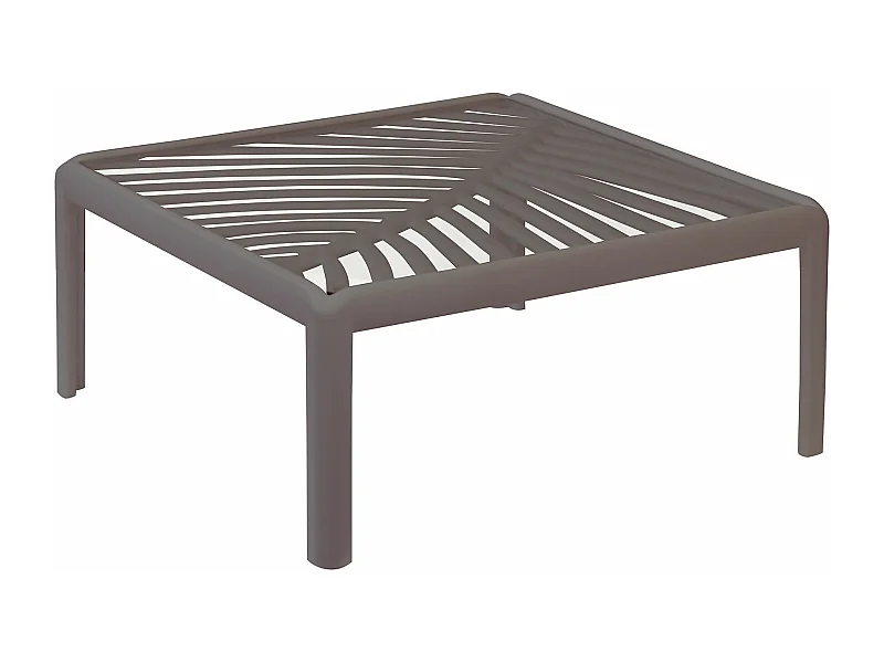 MilaniHome.it - tavolino per salotto modulare di design per esterno giardino cm 70 l x 70 p x 32 hdi coloreTaupe