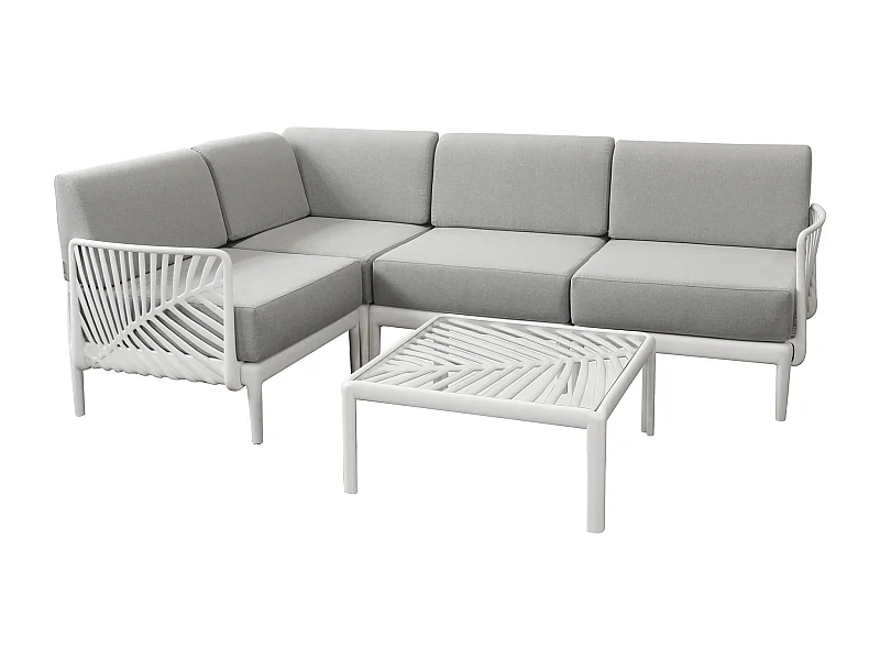 MilaniHome.it - Salotto angolare da giardino in polipropilenedi coloreBianco