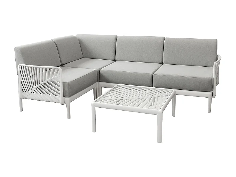 MilaniHome.it - Salotto angolare da giardino in polipropilenedi coloreBianco