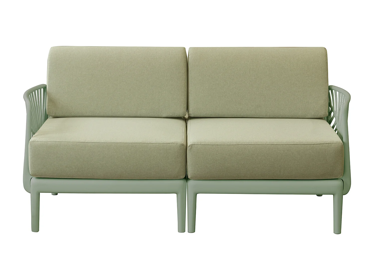 MilaniHome.it - Divano 2 posti da giardino in polipropilenedi coloreVerde Oliva