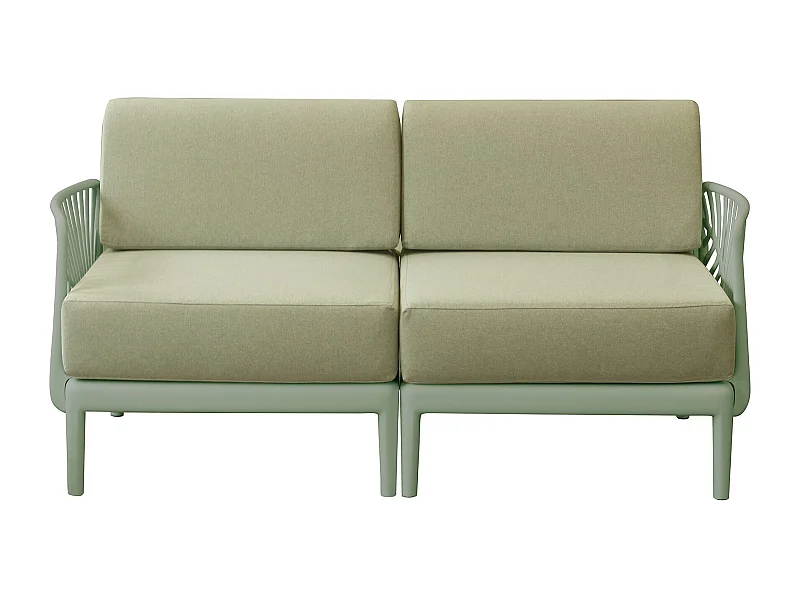 MilaniHome.it - Divano 2 posti da giardino in polipropilenedi coloreVerde Oliva