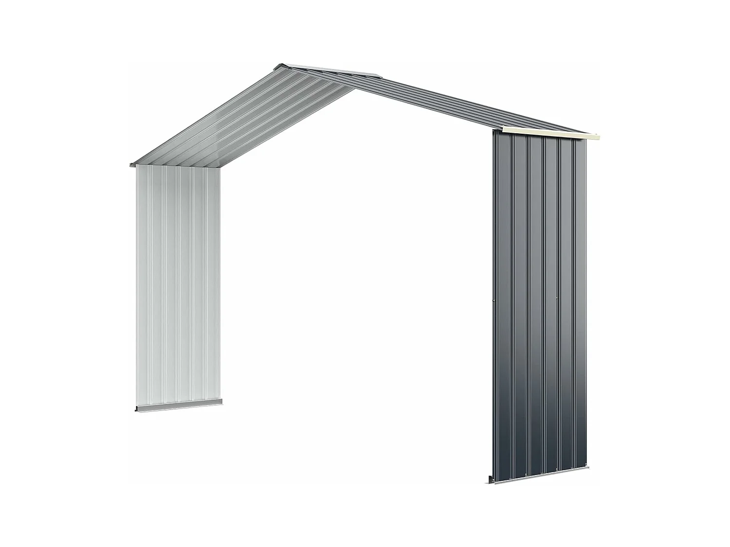 Kit d'Extension pour Abri de Jardin 340 x 255 x 210 cm,Gris