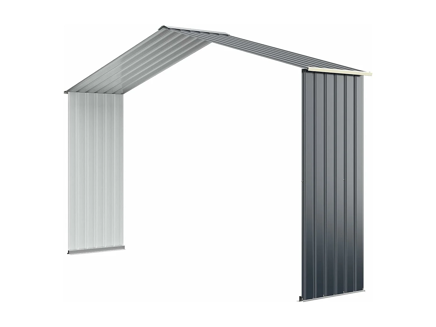 Kit d'Extension pour Abri de Jardin 340 x 255 x 210 cm,Gris