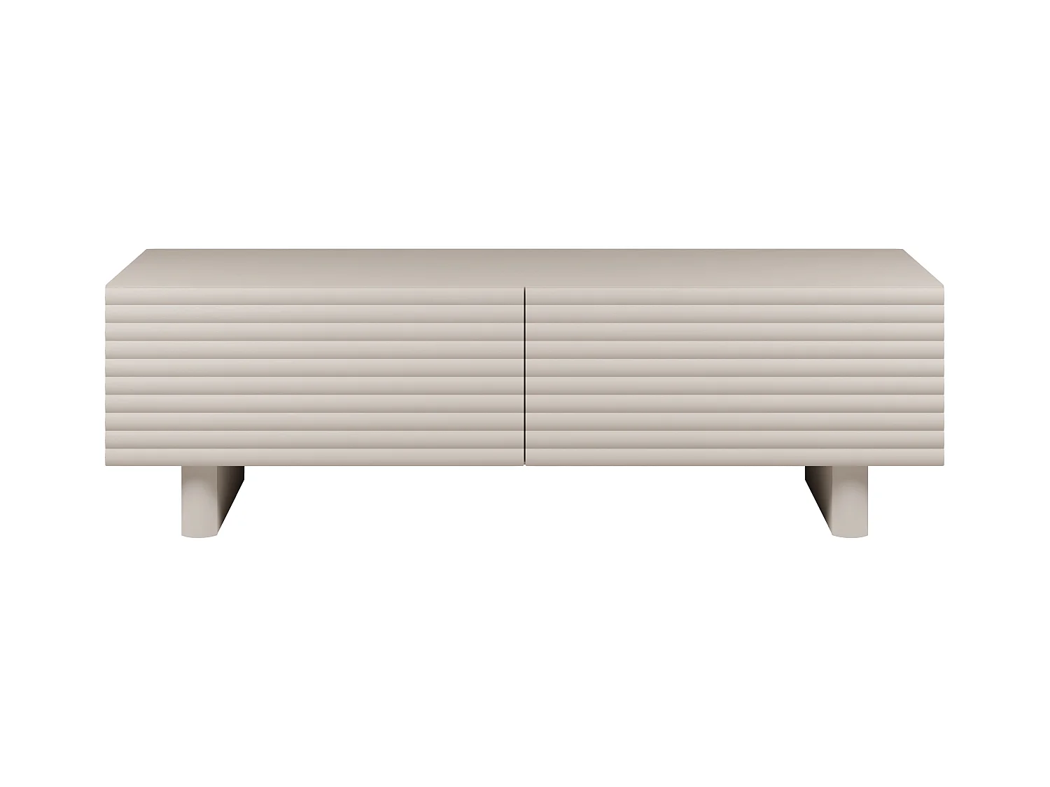 Tv-meubel met 2 deuren van mdf - 150 cm - Beige - LUDIMA