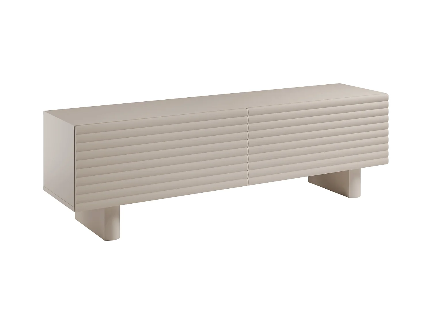 Tv-meubel met 2 deuren van mdf - 150 cm - Beige - LUDIMA