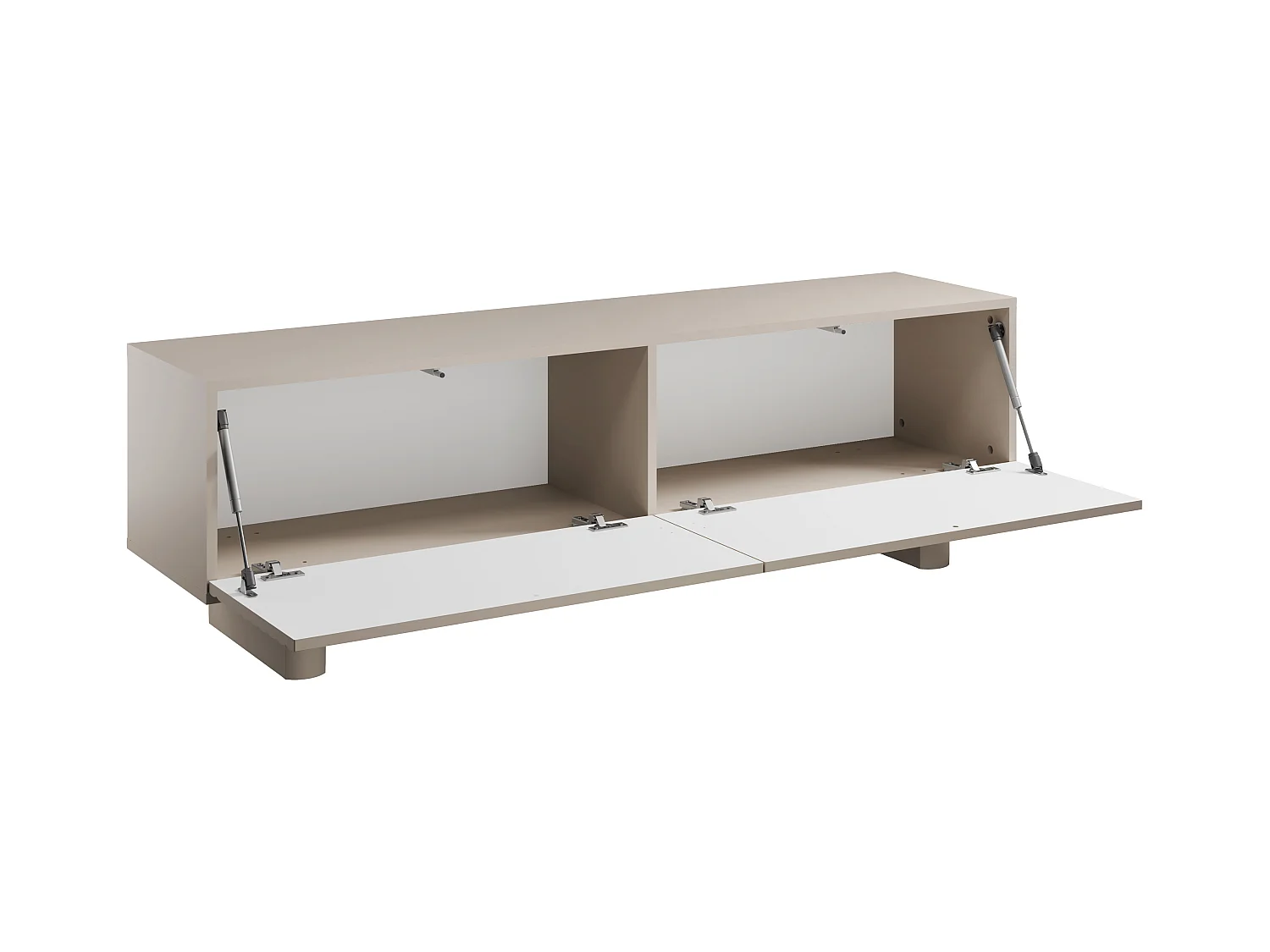 Tv-meubel met 2 deuren van mdf - 150 cm - Beige - LUDIMA