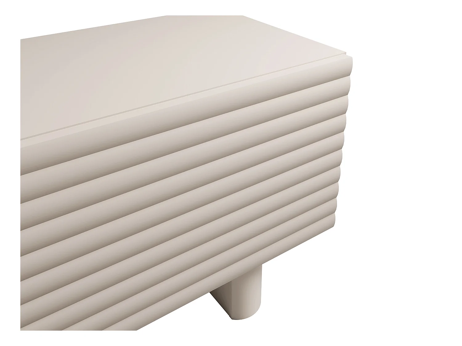 Tv-meubel met 2 deuren van mdf - 150 cm - Beige - LUDIMA