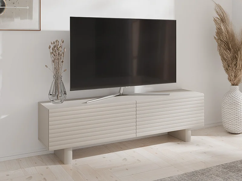 Móvel de TV com 2 portas em MDF 150 cm bege - LUDIMA