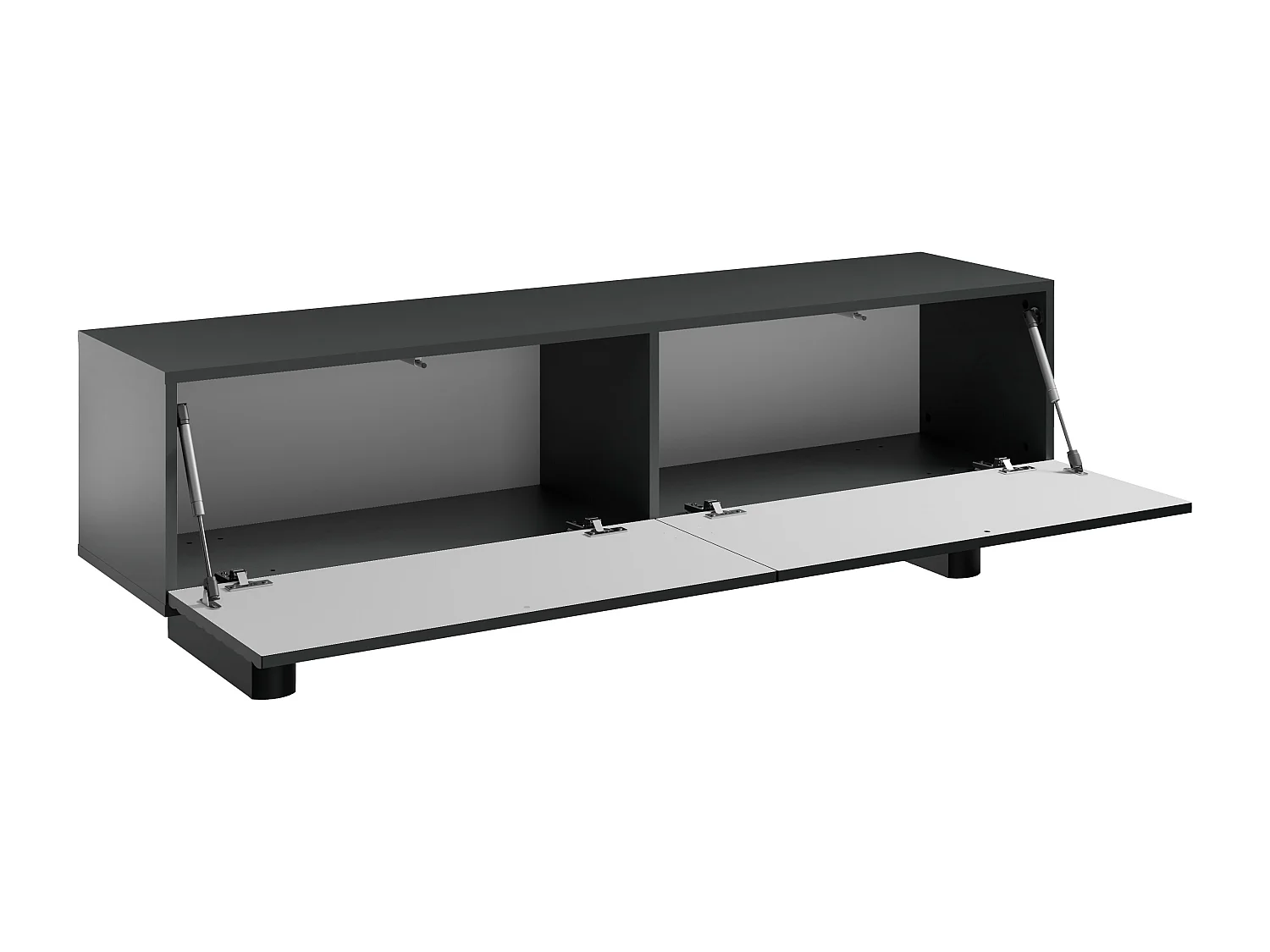 Mobile TV con 2 ante in MDF 150 cm Nero - LUDIMA