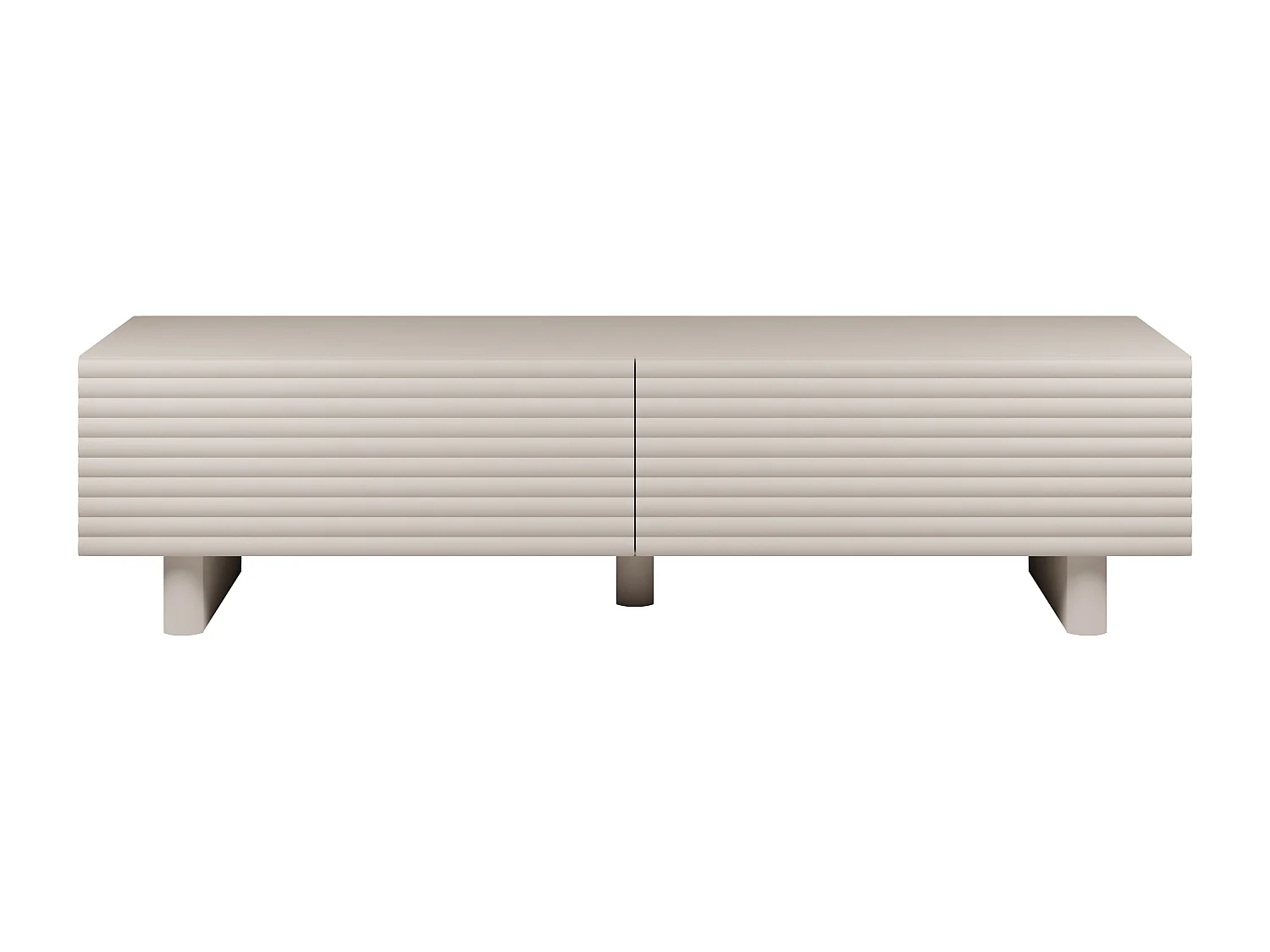 Szafka RTV 2-drzwiowa z MDF - 180 cm - Beżowy - LUDIMA