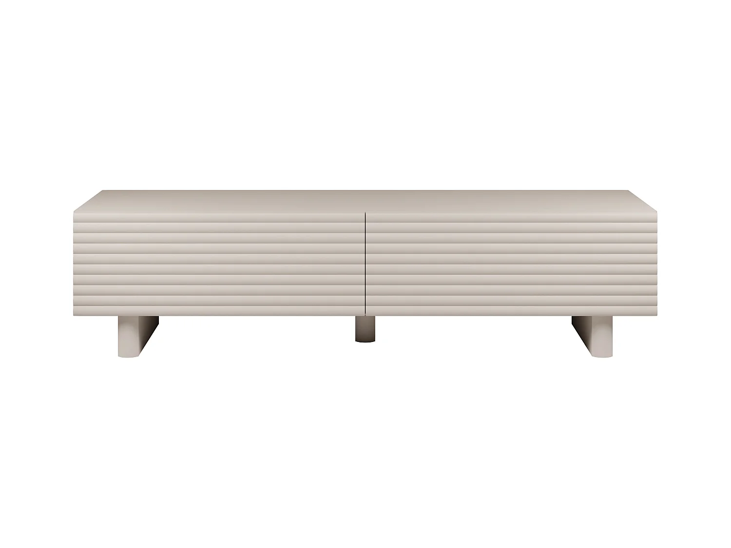 TV-Möbel mit 2 Türen - MDF - 180 cm - Beige - LUDIMA